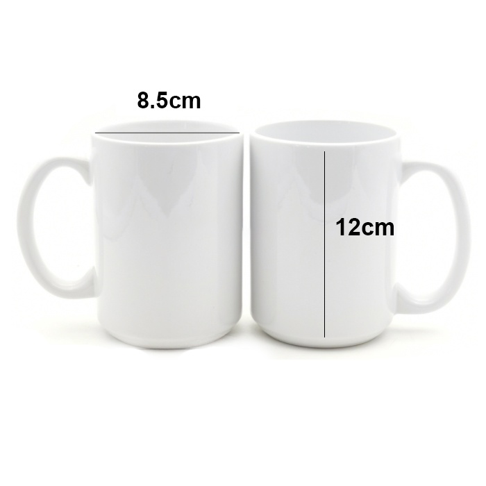 15oz Sublimation White Ceramic Mug