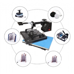 Heat Press 8 in 1 Combo machine 12 X 15 inch (29*38cm) Digital Multifunctional Sublimation T Shirt Heat Press Machine 360 Degree Rotation for T Shirts Hat Mug Cap Plate