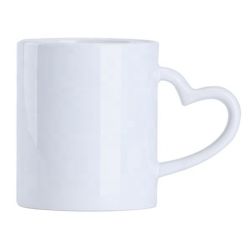 Sublimation Mug with Heart Handle